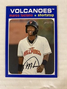 2020 Topps Heritage Minors Blue Border MARCO LUCIANO /99 Giants Top Prospect!