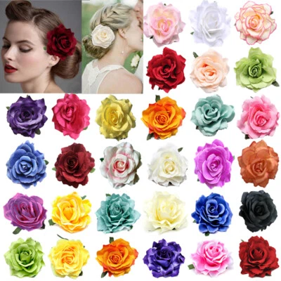 Rose Flower Bridal Hair Clip Hairpin Brooch Wedding Bridesmaid Party Accessorie⇓ - Image 1 of 4