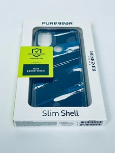 PUREGEAR FASHION SERIES MOTO G POWER 2022 CASE SILVER & BLUE - DESIGN 5 NIB USA - Picture 1 of 4