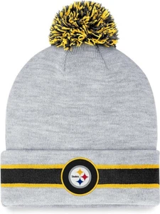 Pittsburgh Steelers Fanatics Heather Gray Stocking Cap - NFL - Picture 1 of 1