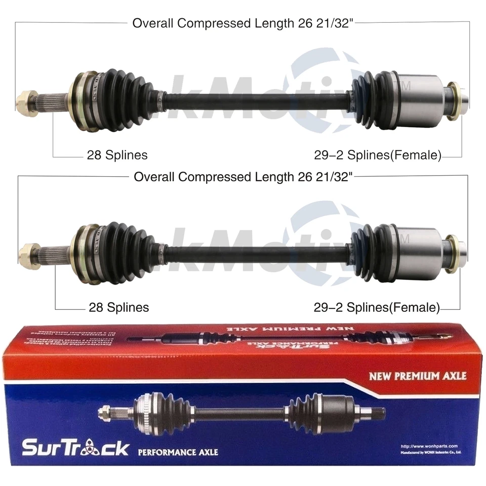 SurTrack Par Conjunto de 2 Eixos de Eixo Traseiro CV Para Honda Ridgeline 3.5 V6 2006-2014 - Imagem 1 de 1