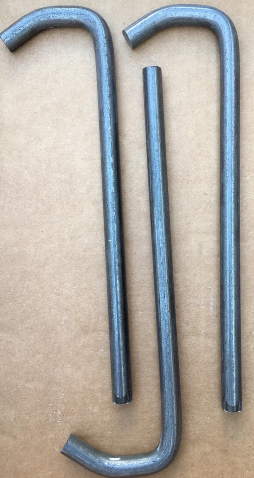 3x Exhaust Bent Rod Southern Muffler Pipe Weld On Rod Hanger 1/2” x 10"  3 Pcs - Image 1 of 1