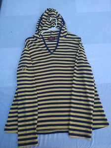 5 Star by ROPER Women's hoodie yellow and black stripes Size 1X - Picture 1 of 6
