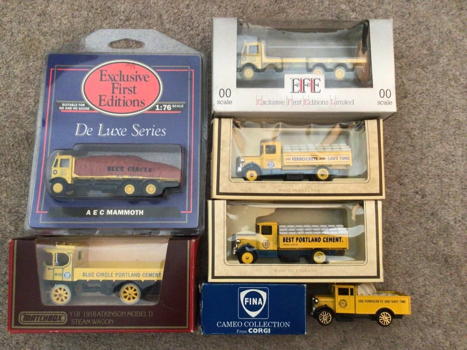LLEDO DAYS GONE , EFE, CORGI, MATCHBOX, JOB LOT - BLUE CIRCLE CEMENT TRUCKS - Image 1 of 1