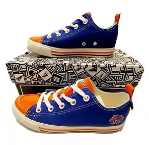 SKICKS DENVER BRONCOS BLUE  LOW TOP SKATEBOARD SNEAKERS SHOE WOMENS US Size 6 - Picture 1 of 12