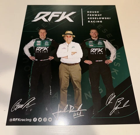 2022 BRAD KESELOWSKI C.BEUSCHER J.ROUSH "RFK TEAM CARD" NASCAR CUP POSTCARD Cover