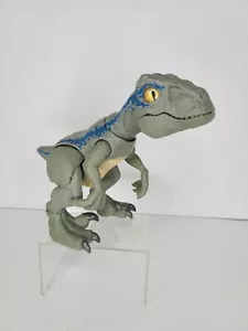 Mattel Jurassic World Dino Rivals Primal Pal Raptor Blue Action Sound Works 2018 - Picture 1 of 12