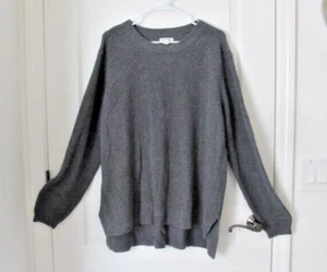 NEW Mens XXL Goodthreads Chunky Knit Sweater Charcoal Gray Crew Neck Comfort - Picture 1 of 15