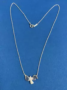 Tiffany & Co Paloma Picasso Solid Dove Pendant Necklace - 925 Silver - Picture 1 of 7
