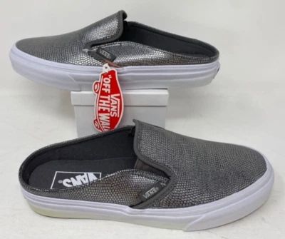 Zapatilla deportiva Vans Classic sin cordones de cuero en relieve gris blanco verdadero VN0004KTIDQ Foto 1 de 4