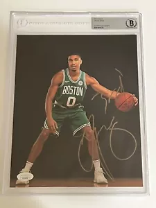 Jayson Tatum Signed 8x10 Photo Encapsulated Autograph Inscribed 3rd overall pick - Picture 1 of 1