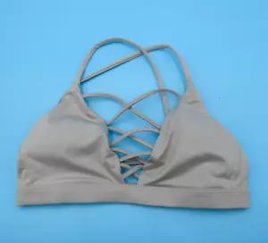 Victoria's Secret Sport BH Small beige leicht gefüttert Träger Käfig vorne gepolstert - Bild 1 von 10