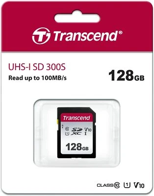Transcend 128GB SDXC SD C1 U1 Memory for Nikon D75  D7100 D3500 D750 D610  - Image 1 of 3