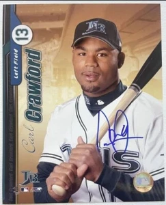 Carl Crawford Signed Autographed Glossy 8x10 Photo Tampa Bay Rays - Picture 1 of 1