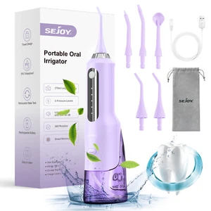 SEJOY Cordless Water Flosser Dental Oral Irrigator Floss Pick USB Teeth Cleaner - Picture 1 of 9
