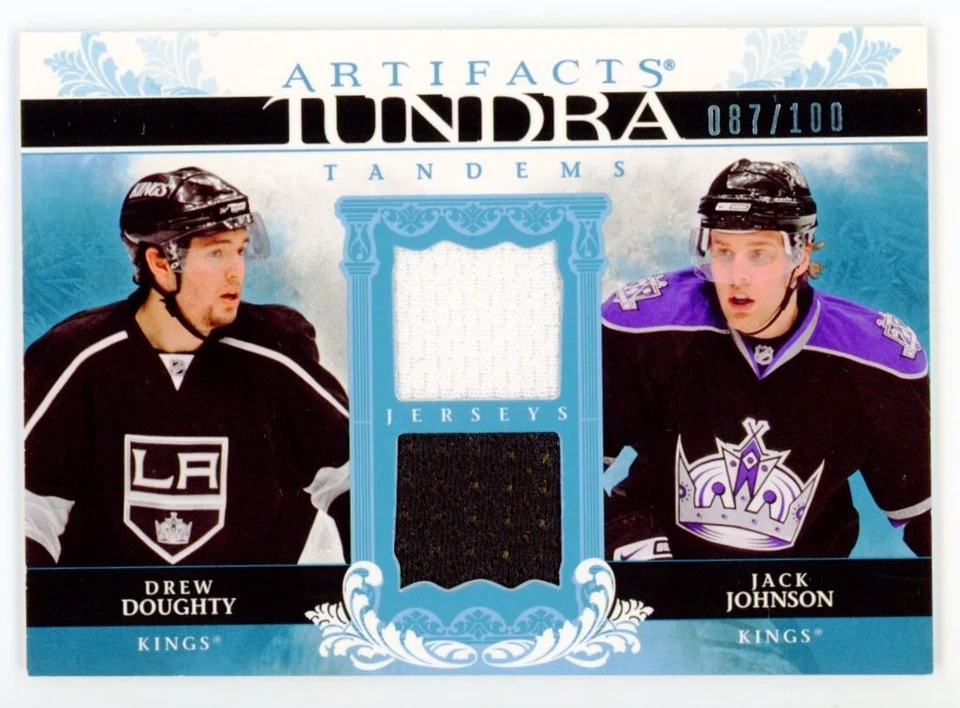 2009-10 Upper Deck Artifacts Tundra Tandems TT-JD Drew Doughty/Jack Johnson /100 - Image 1 of 2