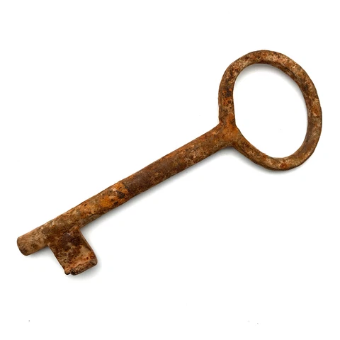 One LARGE Vintage Skeleton Key Old Rusty Iron Antique Prison Jail Cell Key LK16 Cover