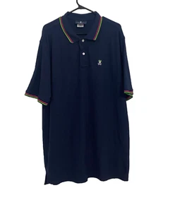 Mens Psycho Bunny Blue Pima Cotton Polo Short  Sleeve Size 9 - Bild 1 von 8