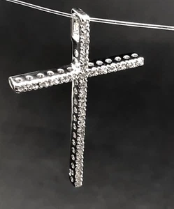 MODERNES KREUZ mit ZIRKONIA ANHÄNGER in .925 STERLINGSILBER KOSTENLOSER VERSAND!! - Bild 1 von 9