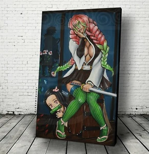 NEW Mitsuri Demon Slayer Kimetsu no Yaiba WALL ART Canvas Sexy cute Nezuko anime - Picture 1 of 5