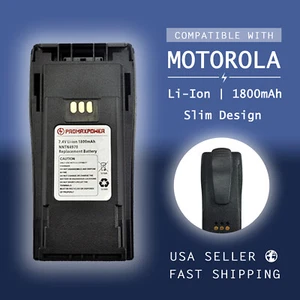 Płaski tył akumulator litowo-jonowy o dużej pojemności do radia Motorola NNTN4970, CP200 EP450 - Zdjęcie 1 z 12