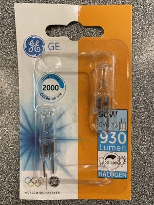Pack of 2 X GE 50W 12v GY6.35 2Pin Halogen Capsule Bulbs - Image 1 of 2