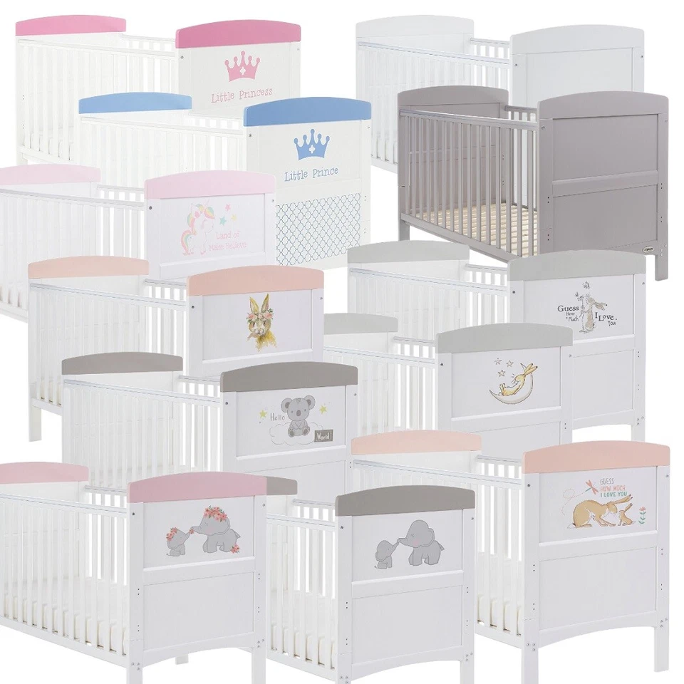 Obaby Grace Inspire Cot Bed - Baby Cot to Toddler Bed with 3 Position Base