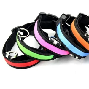 Collare di Sicurezza Illuminazione Notturna LED per Cani Animali Domestici Guinzaglio Flash Regolabile 3 Colori Misure - Foto 1 di 3