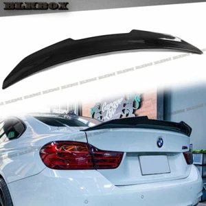 For BMW 14-19 F32 4-Series Coupe PSM Style Add-On Trunk Spoiler Carbon Fiber Lip - Picture 1 of 3