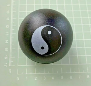 Yin Yang, Ball Plastic Herb Grinder [ With Storage Compartment ] Black - Picture 1 of 3