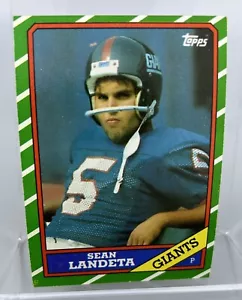 1986 Topps Sean LANDETA #154 New York GIANTS - NFL Football - FREE Shipping - Picture 1 of 2