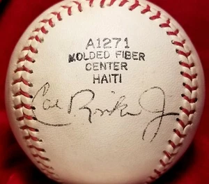 1980s Early Career CAL RIPKEN JR Signed Ball Baltimore Orioles Team HOF vtg Auto - Picture 1 of 6