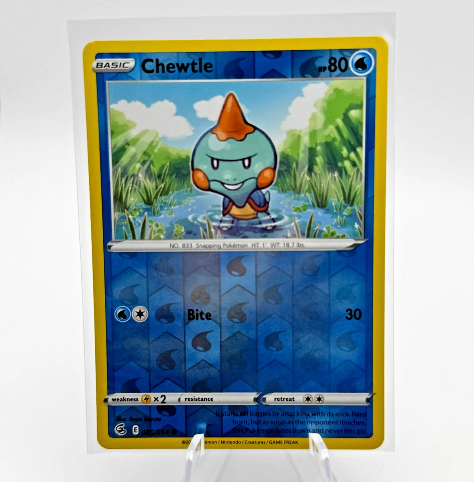 Chewtle 080/264 Swsh08: Fusion Strike Reverse Holo - Image 1 of 1