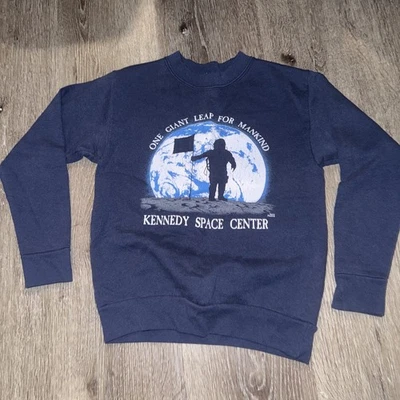 Sudadera suéter vintage Kennedy Space niños talla 10-12 niños Foto 1 de 4