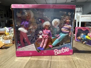 Barbie Winter Holiday Sledding Fun Set 15645 Skipper Stacie Kelly Koko NRFB NEW! - Picture 1 of 10