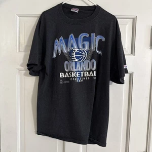 NBA Orlando Magic Basketball Black Short Sleeve T-Shirt Size XL Trench Ultra - Picture 1 of 2