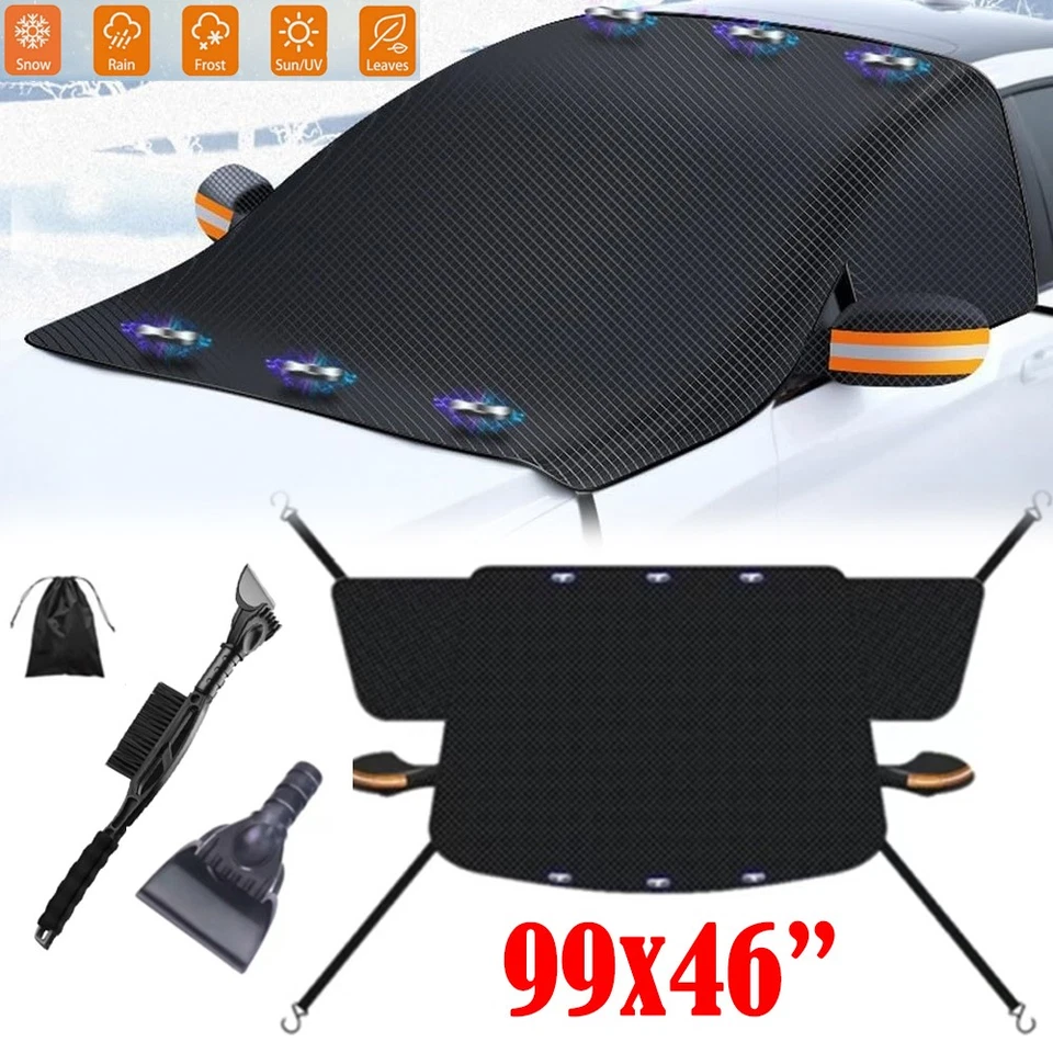 Car Windshield Snow Shield for Winter Car Cover Front Window anti Ice Frost Snow Foto 1 de 4