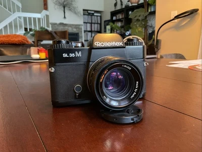 Cámara fotográfica Rolleiflex SL35M 35 mm SLR con lente plana 50 mm F1,8 ¡PROBADA FUNCIONA! Foto 1 de 4