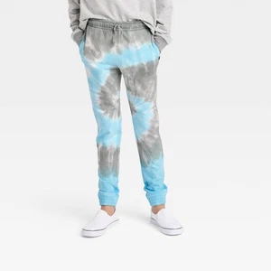 Boys' Swirl Tie-Dye Pull-on Jogger Sweatpants - Art Class™ Black/Blue XS/S/M - Picture 1 of 1