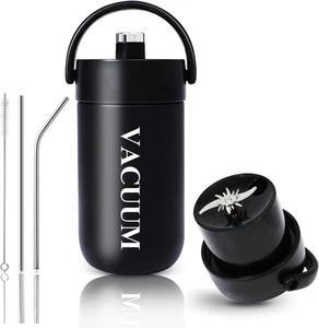 Portable Blender, Insulated Cup, 26-Blade Power, Cordless, Stainless Steel, BLK  - Picture 1 of 6