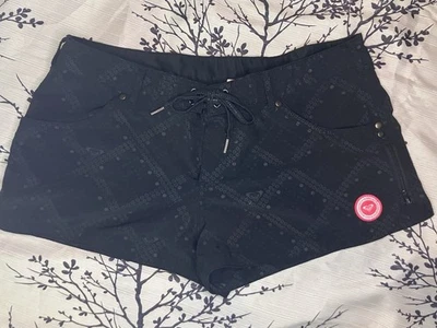 Roxy Board Shorts Black Size 3 Pockets Tie Waste - Image 1 of 4