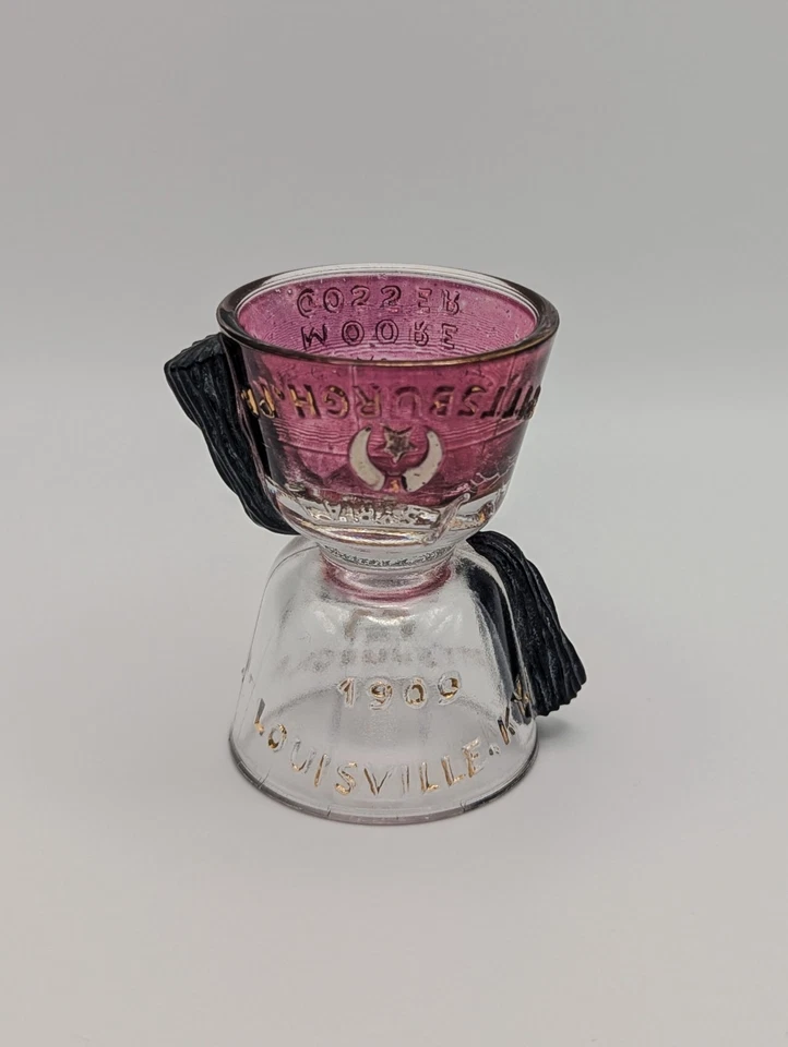 RARE 1909 Syria Temple Double Fez Shot Glass - Image 1 of 4