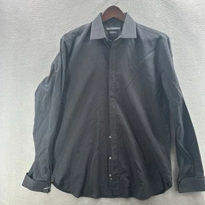 John Varvatos Dress Shirt Mens 16 34/35 Long Sleeve Classic Fit Striped Preppy - Picture 1 of 18