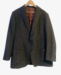 Faustus Mens Grey Blazer Sports Jacket 100% Wool Straight Cut Size 2XL  RRP 1095 - Picture 1 of 9