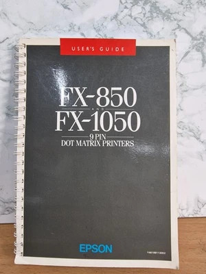 Epson FX-850 & FX-1050 9-Pin Dot Matrix Printers User’s Guide Manual - Image 1 of 4