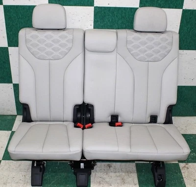 21' PALISADE Gray Beige Leather Rear Back Third 3rd Row Seat Assembly Headrests Foto 1 de 4