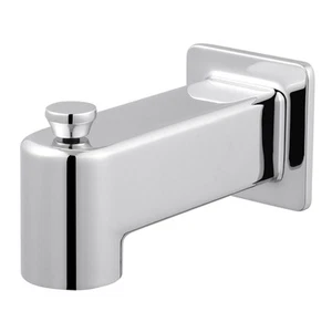 All Metal Tub Spout with Diverter, 5-3/8 Inch Bathtub Faucet Replacement, Sli... - Picture 1 of 9