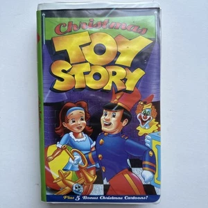 Christmas TOY STORY+ 5 Bonus Christmas Cartoons (VHS 1991)RARE Clamshell - Picture 1 of 3