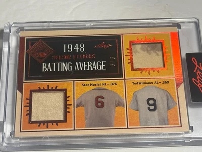 Camiseta deportiva Leaf Seasons in the Sun 2025 Ted Williams Stan Musial usada #d 3/3 Foto 1 de 4