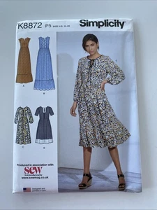 Abito Misses Simplicity K8872 con varianti di lunghezza e manica modello non tagliato - Foto 1 di 4